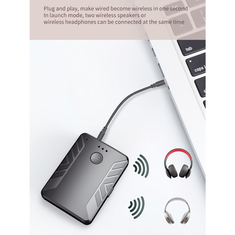 T-19 Bluetooth 5.0 2 In 1 Bluetooth Audio Adapter Receiver Transmitter - Bluetooth Adapters by PMC Jewellery | Online Shopping South Africa | PMC Jewellery | Buy Now Pay Later Mobicred