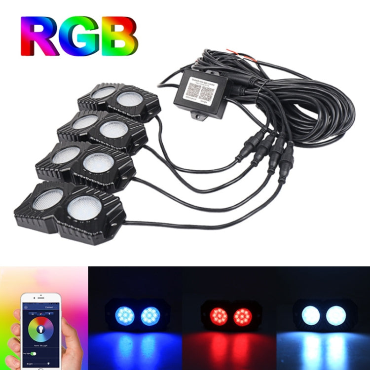 DC12-24V 18/27/36W 4 in 1 Dual-row RGB Mobile Phone Bluetooth APP Control Car Bottom Light / Chassis Light / Yacht Deck Light - Decorative Lights by PMC Jewellery | Online Shopping South Africa | PMC Jewellery | Buy Now Pay Later Mobicred