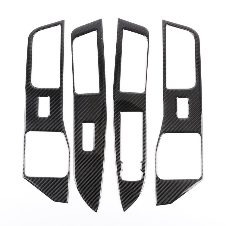 4 PCS Car Carbon Fiber Window Lift Button Decorative Sticker for Ford Explorer 2020 - Car Interior Mouldings by PMC Jewellery | Online Shopping South Africa | PMC Jewellery | Buy Now Pay Later Mobicred