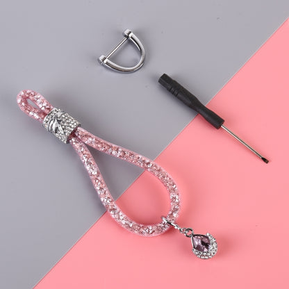 Car Diamond Metal + Plastic Keychain (Pink) - Key Rings by PMC Jewellery | Online Shopping South Africa | PMC Jewellery