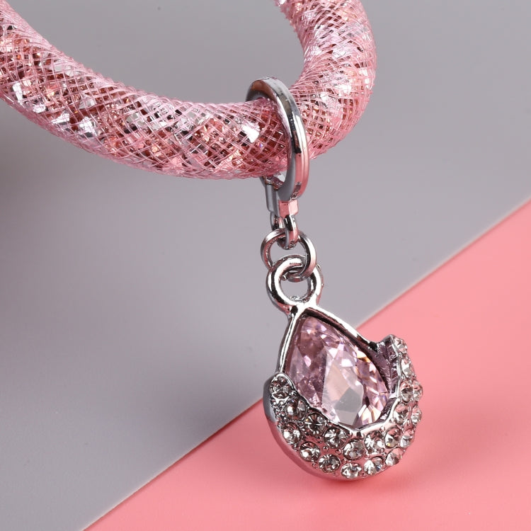 Car Diamond Metal + Plastic Keychain (Pink) - Key Rings by PMC Jewellery | Online Shopping South Africa | PMC Jewellery