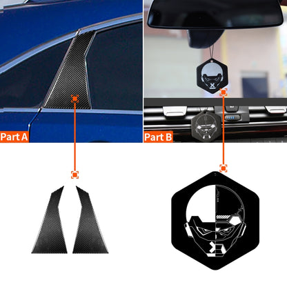 2 PCS Car Carbon Fiber Rear A Pillar Decorative Sticker for Infiniti FX 2009-2013/QX70 2014-, Left and Right Drive Universal - Decorative Strip by PMC Jewellery | Online Shopping South Africa | PMC Jewellery | Buy Now Pay Later Mobicred