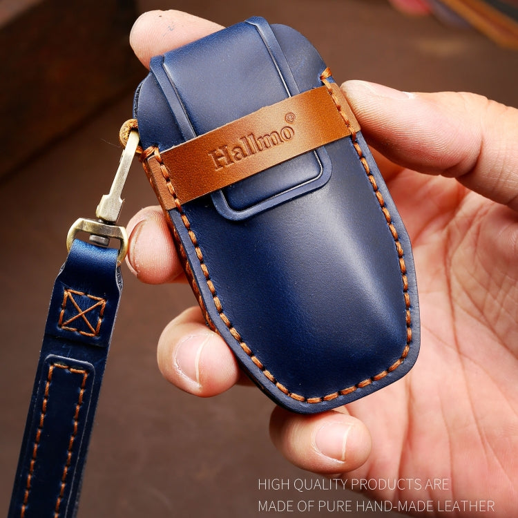 Hallmo Car Cowhide Leather Key Protective Cover Key Case for BYD(Brown) - free shipping - PMC TechLife - Order now!