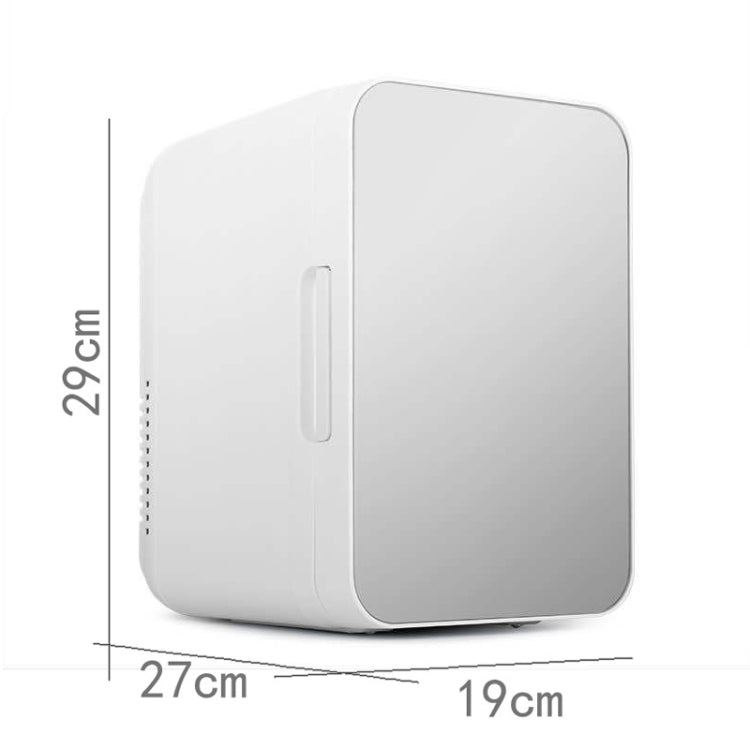 8L 37-48W Tempered Glass Panel Car / Home Mini Refrigerator US Plug(Silver) - Refrigerators by PMC TechLife | Online Shopping South Africa | PMC TechLife | Buy Now Pay Later Mobicred