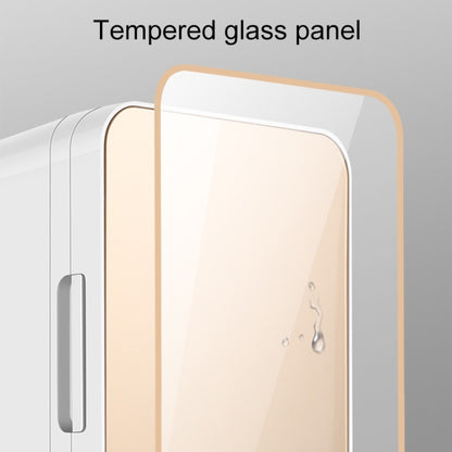 8L 37-48W Tempered Glass Panel Car / Home Mini Refrigerator US Plug(Silver) - Refrigerators by PMC Jewellery | Online Shopping South Africa | PMC Jewellery | Buy Now Pay Later Mobicred