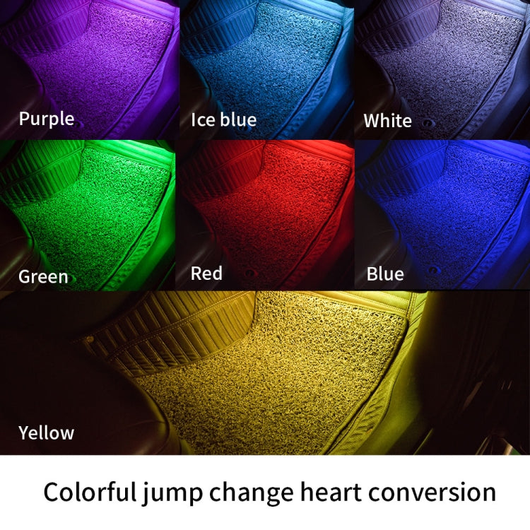 A86 Car Charging Smart Voice-activated Colorful Foot Atmosphere Light - Atmosphere lights by PMC TechLife | Online Shopping South Africa | PMC TechLife | Buy Now Pay Later Mobicred
