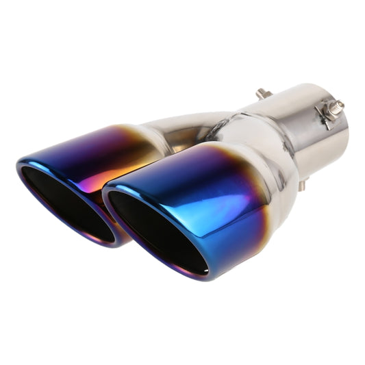 Universal Car Styling Stainless Steel Straight Exhaust Tail Muffler Tip Pipe, Inside Diameter: 6cm (Blue) - Exhaust Pipes by PMC Jewellery | Online Shopping South Africa | PMC Jewellery | Buy Now Pay Later Mobicred