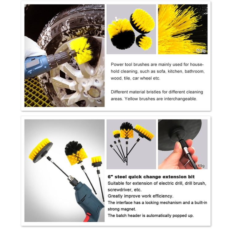 31 in 1 Floor Wall Window Glass Cleaning Descaling Electric Drill Brush Head Set - Sponges, Cloths & Brushes by PMC Jewellery | Online Shopping South Africa | PMC Jewellery | Buy Now Pay Later Mobicred