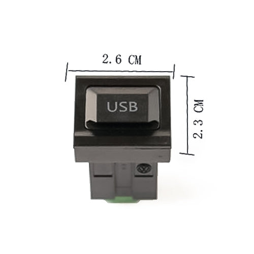 Car Center Console CD Reserved Position Modified USB Port 2.6x2.3cm for Volkswagen / Audi / Skoda - Car Switches by PMC Jewellery | Online Shopping South Africa | PMC Jewellery | Buy Now Pay Later Mobicred