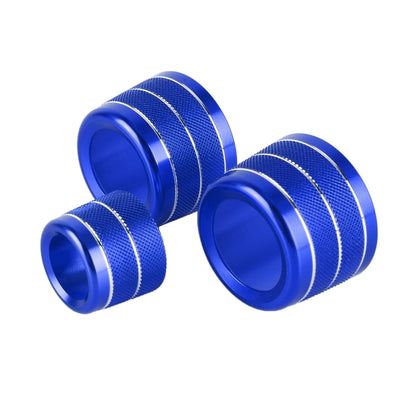 3 PCS / Set Air Conditioning Knob Metal Decorative Ring for BMW X3 / X4 / 5 Series / 7 Series / 6 Series GT (Blue) - Decoration Rings by PMC Jewellery | Online Shopping South Africa | PMC Jewellery | Buy Now Pay Later Mobicred