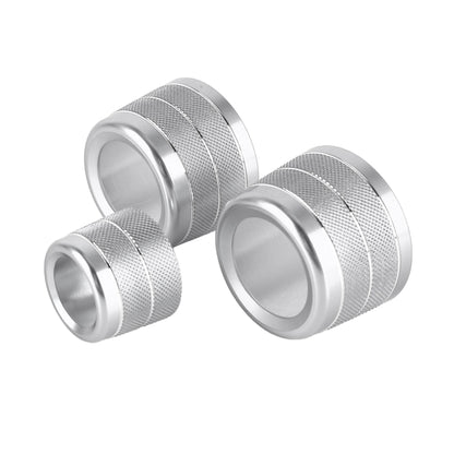 3 PCS / Set Air Conditioning Knob Metal Decorative Ring for BMW X3 / X4 / 5 Series / 7 Series / 6 Series GT (Silver) - Decoration Rings by PMC Jewellery | Online Shopping South Africa | PMC Jewellery | Buy Now Pay Later Mobicred