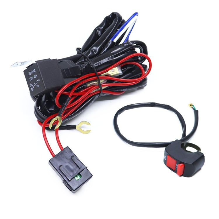 12V 2 in 1 Car / Motorcycle LED Spotlight Headlight Flashing Wiring Harness Cable - Wires by PMC Jewellery | Online Shopping South Africa | PMC Jewellery | Buy Now Pay Later Mobicred