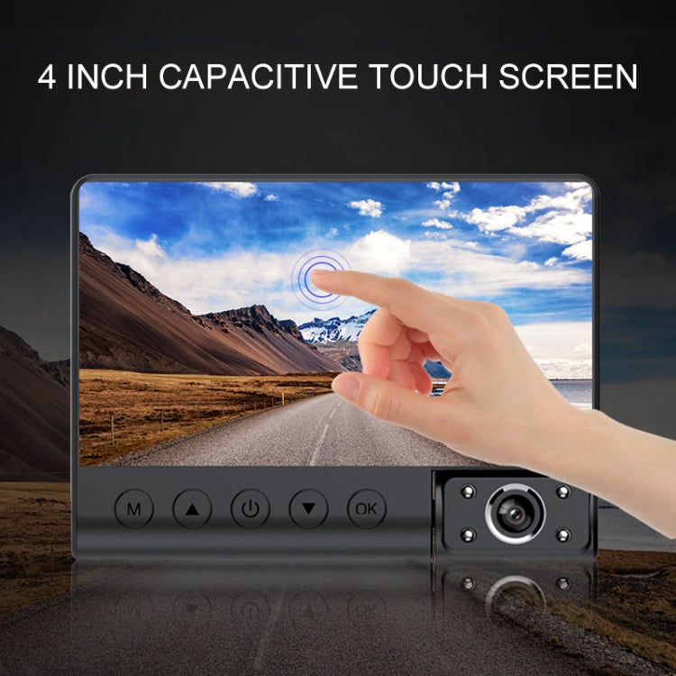 4 inch Touch Screen Car Rearview Mirror HD 1080P Three Recording Driving Recorder DVR Support Motion Detection / Loop Recording - Car DVRs by PMC Jewellery | Online Shopping South Africa | PMC Jewellery | Buy Now Pay Later Mobicred