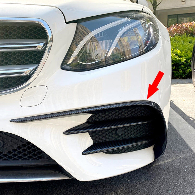 Car Front Wind Knife Decoration Sticker Strip for Mercedes-Benz E Class W213 2016-2020/E200/E260/E300 (Carbon Fiber Black) - Decorative Strip by PMC Jewellery | Online Shopping South Africa | PMC Jewellery | Buy Now Pay Later Mobicred