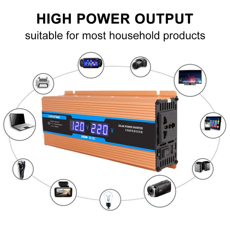 Carmaer Modified Sine Wave 48V to 220V 2200W Car Multi-function Double Digital Display Inverter Household Power Converter - Modified Square Wave by PMC TechLife | Online Shopping South Africa | PMC TechLife | Buy Now Pay Later Mobicred