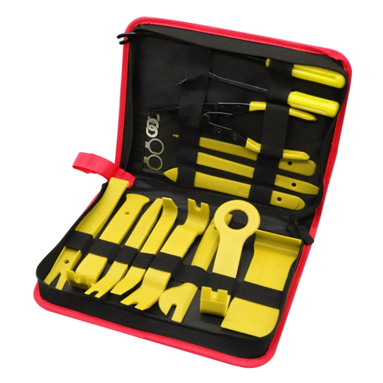 19 in 1 Car Audio Disassembly Tool Interior Disassembly Modification Tool (Yellow + Red) - Hand Tool Sets by PMC Jewellery | Online Shopping South Africa | PMC Jewellery | Buy Now Pay Later Mobicred