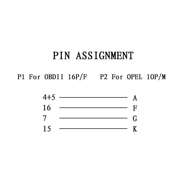 10Pin to 16Pin Car OBD2 Conversion Cable OBDII Diagnostic Adapter Cable for Opel - Cables & Connectors by PMC Jewellery | Online Shopping South Africa | PMC Jewellery | Buy Now Pay Later Mobicred