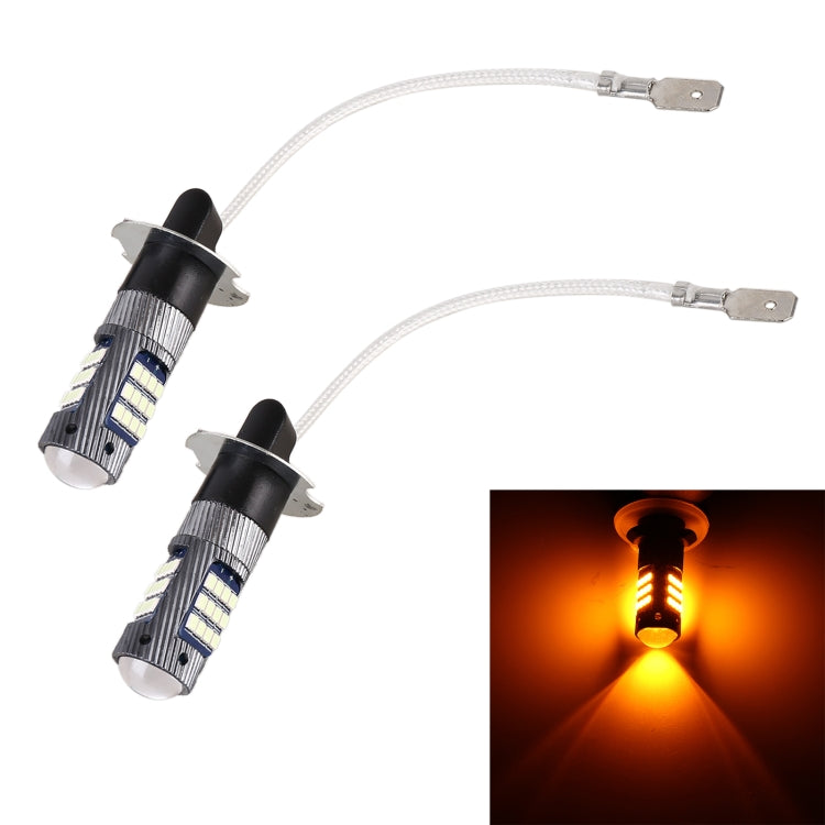 1 Pair H3 DC12V / 5W Car LED Fog Light with 42LEDs SMD-2016 Lamp Beads (Yellow Light) - Fog / Driving Lights by PMC Jewellery | Online Shopping South Africa | PMC Jewellery | Buy Now Pay Later Mobicred