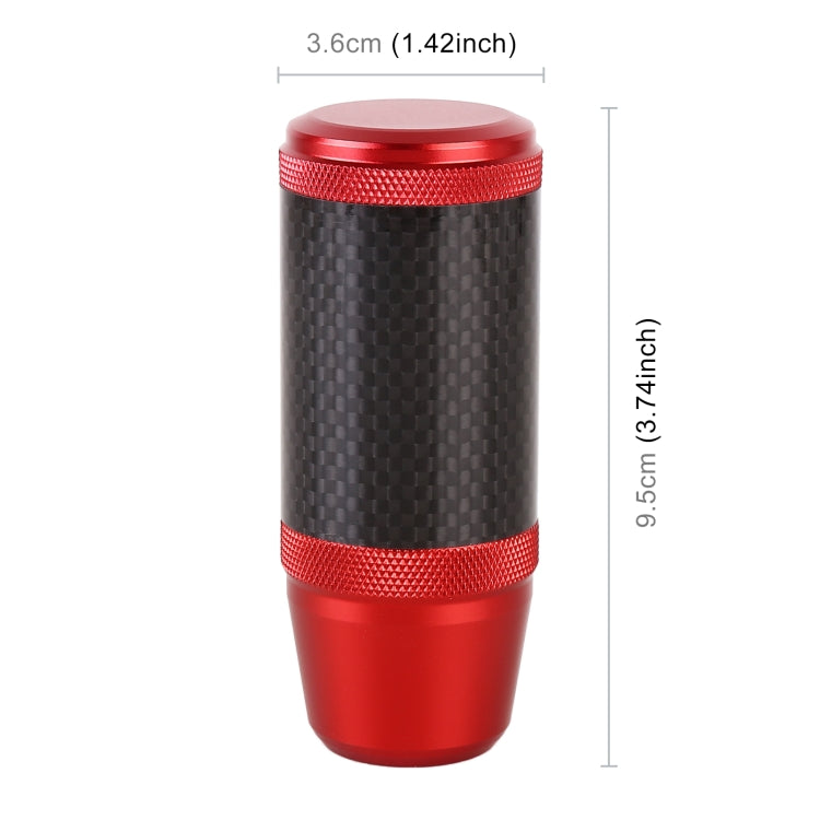 Universal Car Carbon Fiber Metal Gear Shift Knob (Red) - Shift Knob by PMC Jewellery | Online Shopping South Africa | PMC Jewellery | Buy Now Pay Later Mobicred