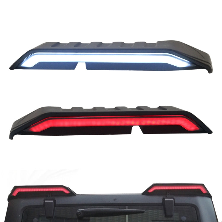 Car Modified Segmented Rear Wing Spoiler with Light for Jeep Wrangler JK 2007-2017, EU Version - Decorative Strip by PMC TechLife | Online Shopping South Africa | PMC TechLife | Buy Now Pay Later Mobicred