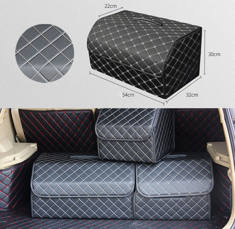 Car Trunk Foldable Storage Box, Checkered Large Size: 54 x 32 x 30cm (Beige) - Stowing Tidying by PMC TechLife | Online Shopping South Africa | PMC TechLife | Buy Now Pay Later Mobicred