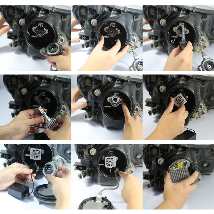 1 Pair D Series D2S Car HID Ballast to LED Headlight DC12V 35W 6000K 7000LM, CSP Lamp Bead - LED Headlamps by PMC TechLife | Online Shopping South Africa | PMC TechLife | Buy Now Pay Later Mobicred