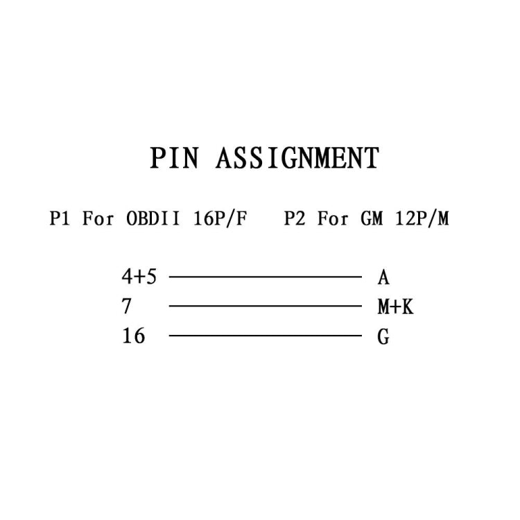 12Pin to 16Pin Car OBD2 Conversion Cable OBDII Diagnostic Adapter Cable for GM - Cables & Connectors by PMC Jewellery | Online Shopping South Africa | PMC Jewellery | Buy Now Pay Later Mobicred