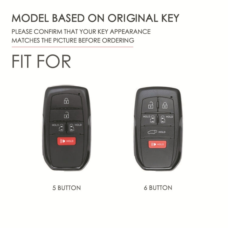 Hallmo Car Genuine Leather Key Protective Cover for Toyota Sienna 5-button(Brown) - Car Key Cases by Hallmo | Online Shopping South Africa | PMC TechLife | Buy Now Pay Later Mobicred