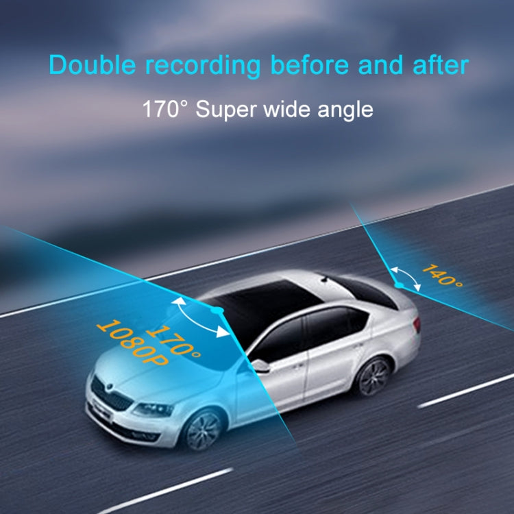 H809 4 inch Car HD Double Recording Driving Recorder, WiFi + Gravity Parking Monitoring - Car DVRs by PMC Jewellery | Online Shopping South Africa | PMC Jewellery | Buy Now Pay Later Mobicred