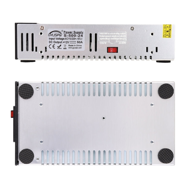 S-500-24 DC24V 500W 20.8A DIY Regulated DC Switching Power Supply Power Step-down Transformer with Clip, EU Plug - Step-down Transformer by PMC TechLife | Online Shopping South Africa | PMC TechLife | Buy Now Pay Later Mobicred