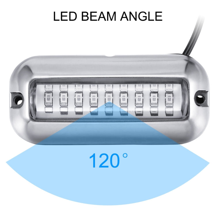 2 PCS MK-027 Ship / Yacht 10-30V 27LEDs Waterproof Stainless Steel Underwater Light(Red Light) - Marine Accessories & Parts by PMC Jewellery | Online Shopping South Africa | PMC Jewellery | Buy Now Pay Later Mobicred