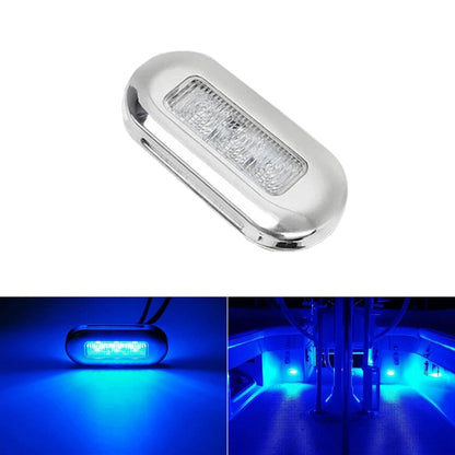 MK-056 Ship / Yacht 3 inch 12V LED Waterproof Stainless Steel Underwater Light (Blue Light) - Marine Accessories & Parts by PMC Jewellery | Online Shopping South Africa | PMC Jewellery