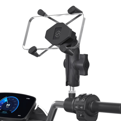 ZH-1558D1 Motorcycle M10 Ball Joint X-shape Aluminum Alloy Phone Holder - Holder by PMC Jewellery | Online Shopping South Africa | PMC Jewellery | Buy Now Pay Later Mobicred