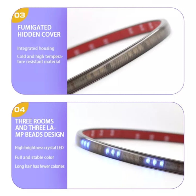 S20-200CM 200cm DC12V-24V Car Rear LED RGB Daytime Running Lights Strip Colorful Lamp - Running Lights by PMC TechLife | Online Shopping South Africa | PMC TechLife | Buy Now Pay Later Mobicred