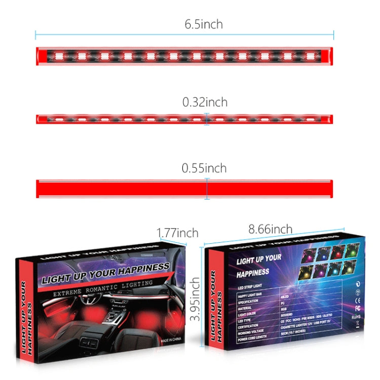 Y15 USB Car Colorful RGB Foot LED Atmosphere Light - Atmosphere lights by PMC Jewellery | Online Shopping South Africa | PMC Jewellery | Buy Now Pay Later Mobicred