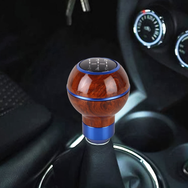 Universal Car Wood Texture Metal Gear Shift Knob (Blue) - Shift Knob by PMC Jewellery | Online Shopping South Africa | PMC Jewellery | Buy Now Pay Later Mobicred