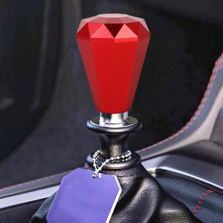 Universal Car Diamond Shape Metal Gear Shift Knob (Red) - Shift Knob by PMC Jewellery | Online Shopping South Africa | PMC Jewellery | Buy Now Pay Later Mobicred