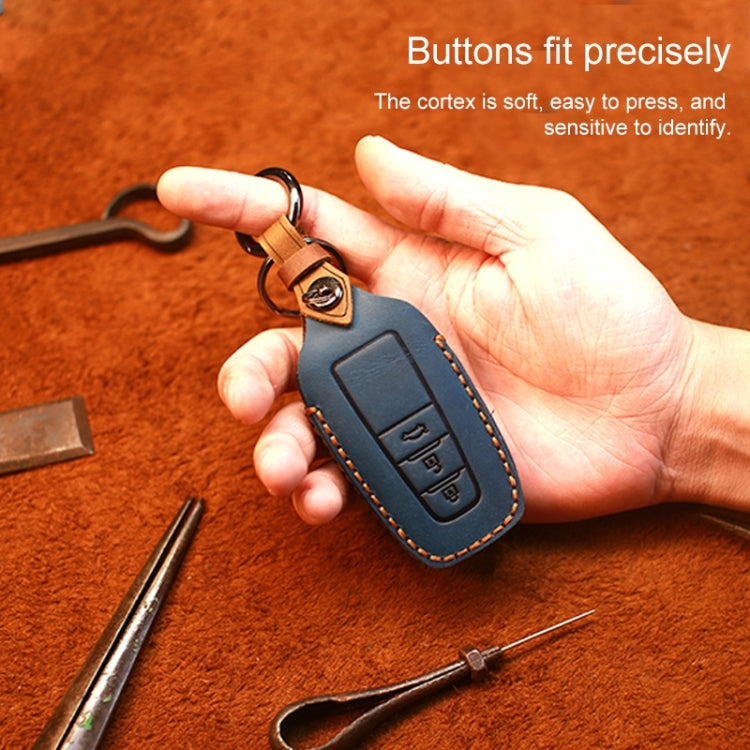 For Toyota Car Cowhide Leather Key Protective Cover Key Case, Two Keys Version(Red) - free shipping - PMC Jewellery - Order now!