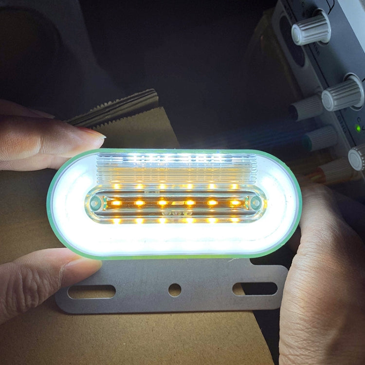 2 PCS 12V 12LED Car Oval Side Lamp(White Light) - Warning Lights by PMC TechLife | Online Shopping South Africa | PMC TechLife | Buy Now Pay Later Mobicred