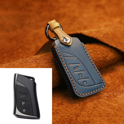 For Lexus New Style Car Cowhide Leather Key Protective Cover Key Case (Blue) - Car Key Cases by PMC Jewellery | Online Shopping South Africa | PMC Jewellery | Buy Now Pay Later Mobicred