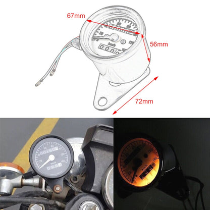 Motorcycle Retro Modified Odometer Speedometer Kilometer (Black) - Electrical Instruments by PMC Jewellery | Online Shopping South Africa | PMC Jewellery