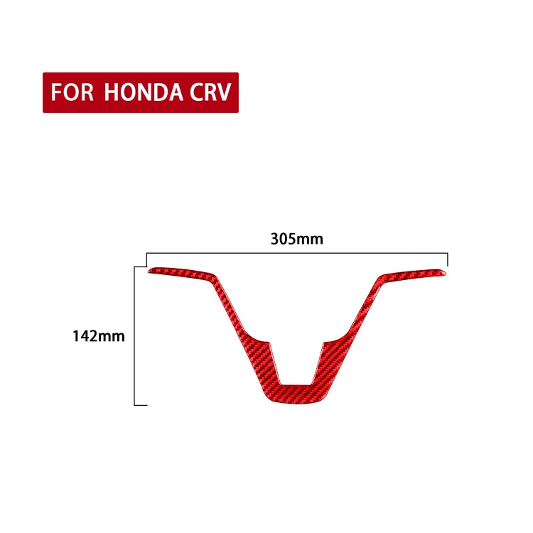 For Honda CRV 2007-2011 Carbon Fiber Car Steering Wheel Decorative Sticker, Left Drive (Red) - Car Interior Mouldings by PMC Jewellery | Online Shopping South Africa | PMC Jewellery | Buy Now Pay Later Mobicred