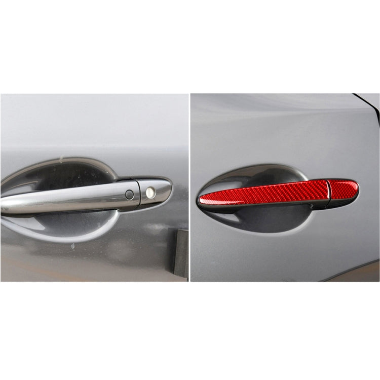 Car Carbon Fiber without Hole Outside Door Handle Decorative Sticker for Mazda CX-5 2017-2018, Left Drive (Red) - Car Interior Mouldings by PMC Jewellery | Online Shopping South Africa | PMC Jewellery | Buy Now Pay Later Mobicred