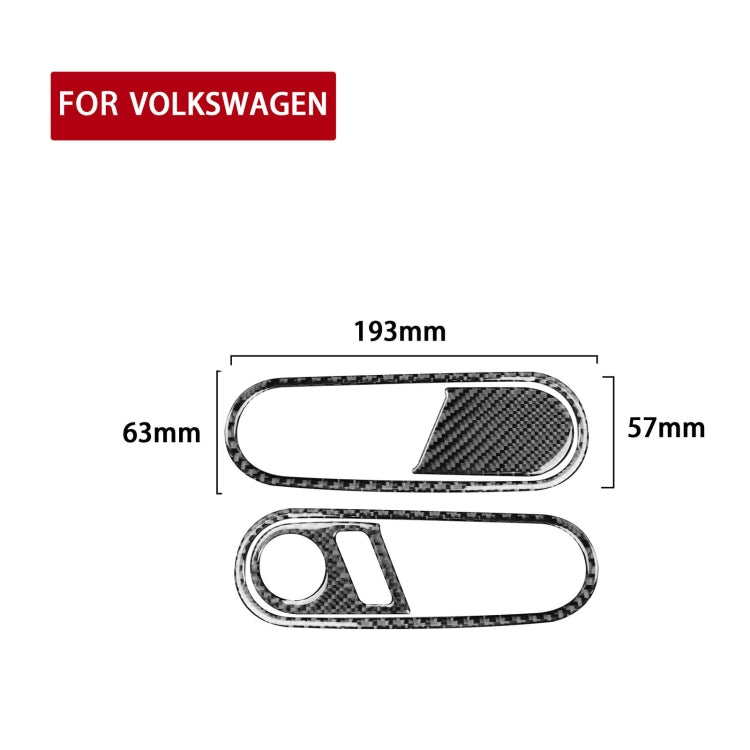 Car Carbon Fiber Door Inside Handle Decorative Sticker for Volkswagen Beetle 2012-2019, Right Drive - Car Interior Mouldings by PMC Jewellery | Online Shopping South Africa | PMC Jewellery | Buy Now Pay Later Mobicred