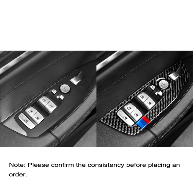 Car Carbon Fiber Window Glass Control Panel 3-color Decorative Sticker for BMW G01 X3 2018-2020 / G02 X4 2019-2020, Left Drive - Car Interior Mouldings by PMC Jewellery | Online Shopping South Africa | PMC Jewellery | Buy Now Pay Later Mobicred