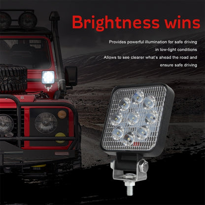 D0036 6.3W 10-30V DC 6000K 3 inch 9 LEDs Square Offroad Truck Car Driving Light Work Light Spotlight Fog Light - Work Lights by PMC Jewellery | Online Shopping South Africa | PMC Jewellery | Buy Now Pay Later Mobicred