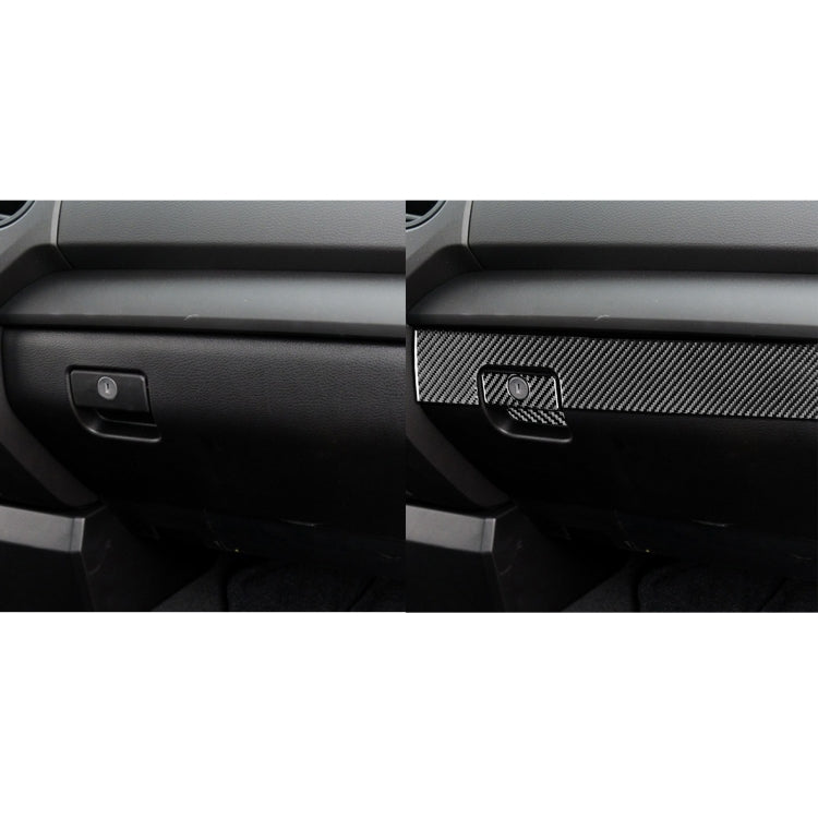 3 PCS / Set Carbon Fiber Car Co-pilot Glove Box Decorative Sticker for Toyota Tundra 2014-2018, Left Driving - Car Interior Mouldings by PMC Jewellery | Online Shopping South Africa | PMC Jewellery | Buy Now Pay Later Mobicred