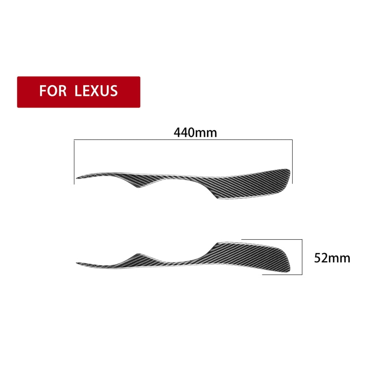 2 PCS / Set Carbon Fiber Car Lamp Eyebrow Decorative Sticker for Lexus IS300/IS200/RS200/ALTezza 1998-2005, Drop Glue Version - Lamp Decoration by PMC Jewellery | Online Shopping South Africa | PMC Jewellery | Buy Now Pay Later Mobicred