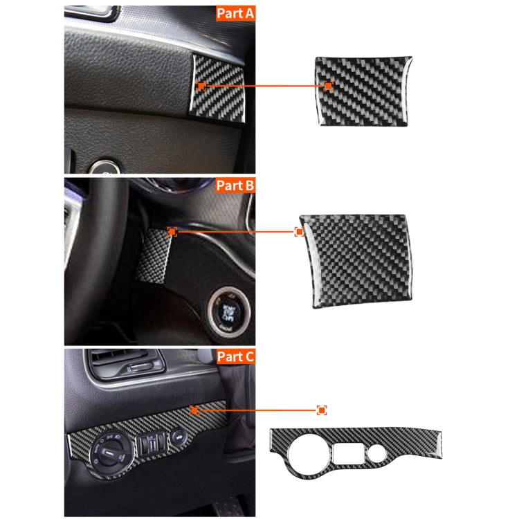 Carbon Fiber Car Headlight Panel Decorative Sticker for Dodge Challenger 2015 to Now, Left Driving - Car Interior Mouldings by PMC Jewellery | Online Shopping South Africa | PMC Jewellery | Buy Now Pay Later Mobicred