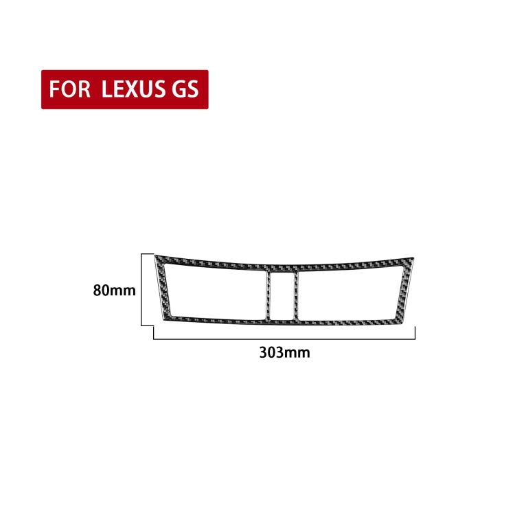 Carbon Fiber Car Central Control Air Outlet Decorative Sticker for Lexus GS 2006-2011,Left and Right Drive Universal - Car Interior Mouldings by PMC Jewellery | Online Shopping South Africa | PMC Jewellery | Buy Now Pay Later Mobicred